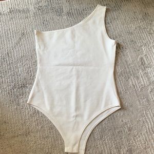 Wild Honey white one shoulder bodysuit